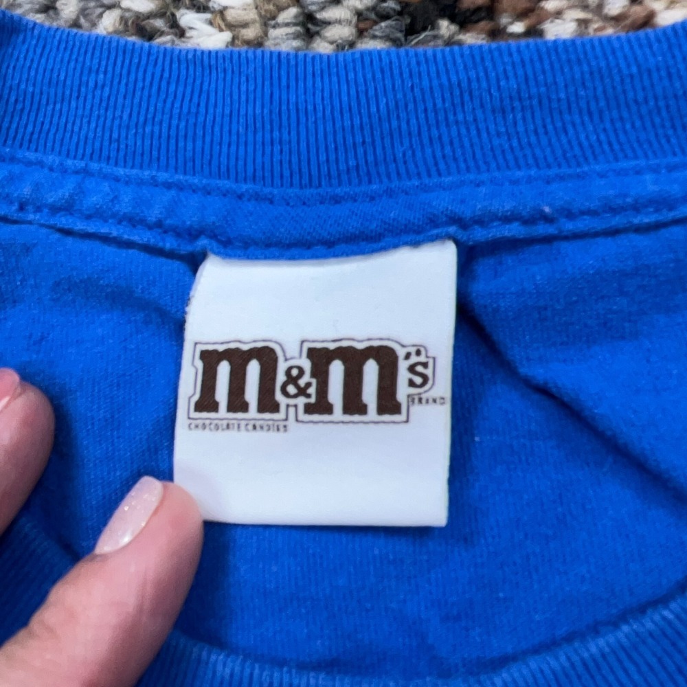 Vintage M&Ms Shirt Men XXL 2XL Blue Tee All Over Print AOP Chocolate Candy * - Picture 5 of 10